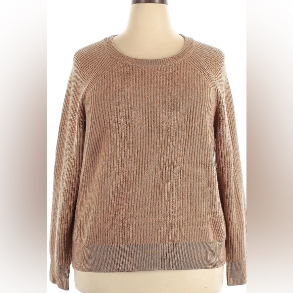 J. Crew Sweaters - 1X 2X 100% cashmere J. Crew camel pullover sweater beige